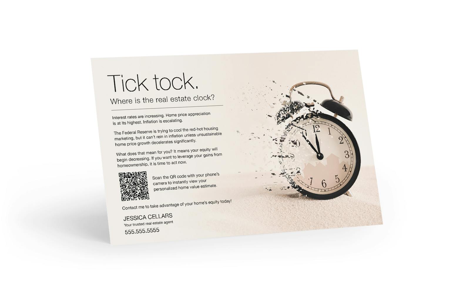 Tick Tock Market Shift postcard