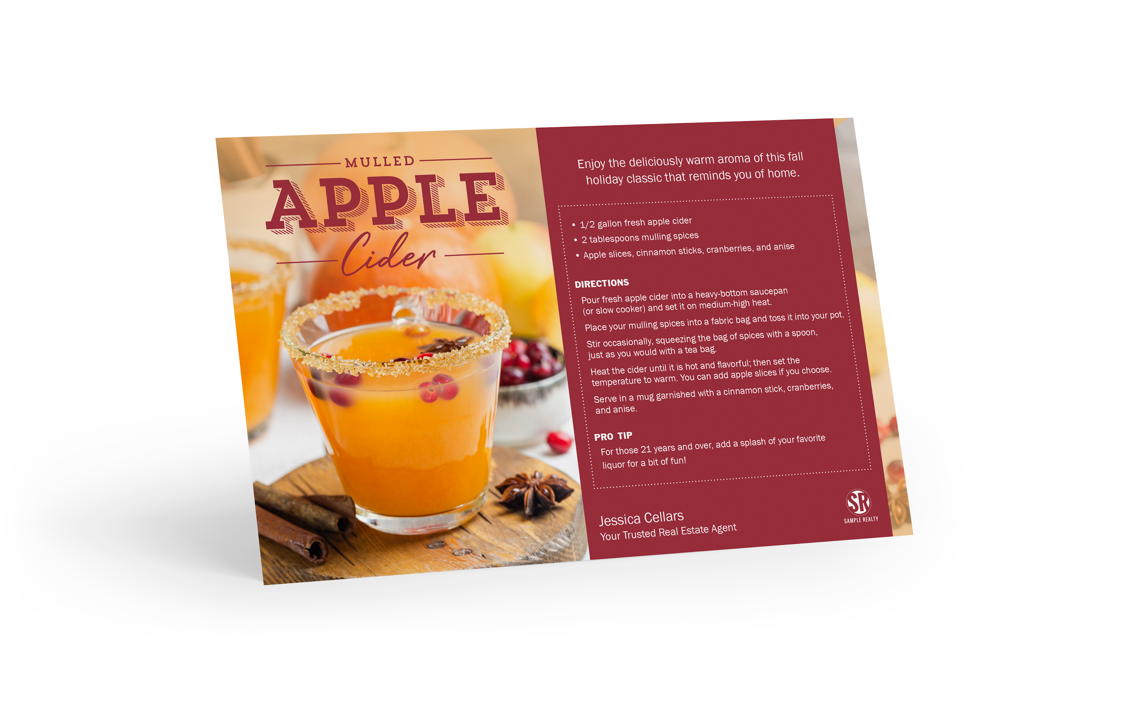 Recipe Postcard - Mulled Apple Cider