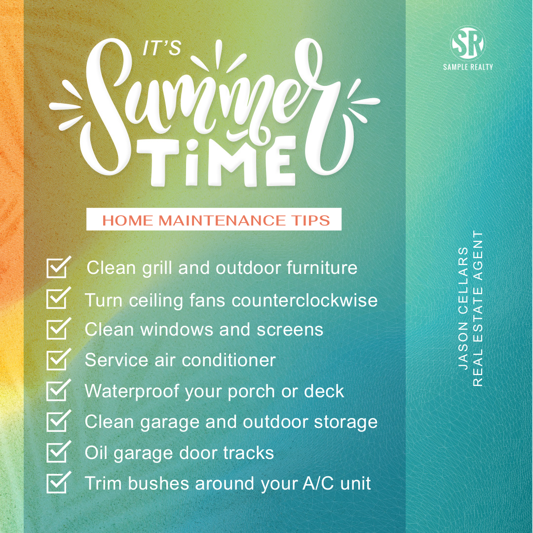 Social Share - Summer Time Checklist template