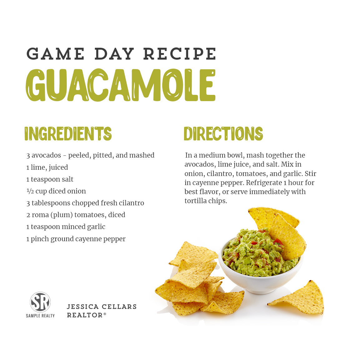 Social Share - Game Day Recipe Guacamole 