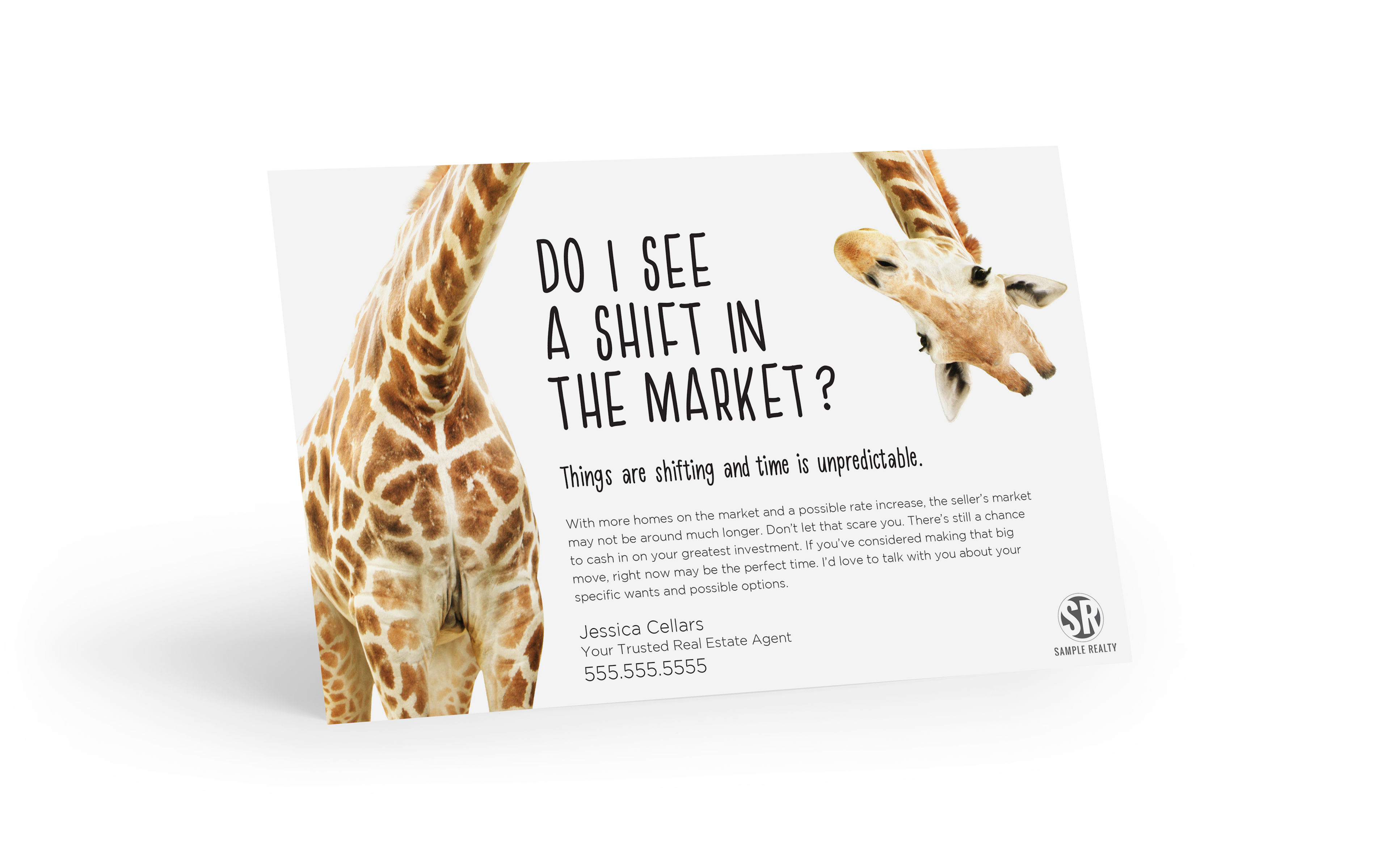Market Shift Postcard Bright Side Insightful Giraffe