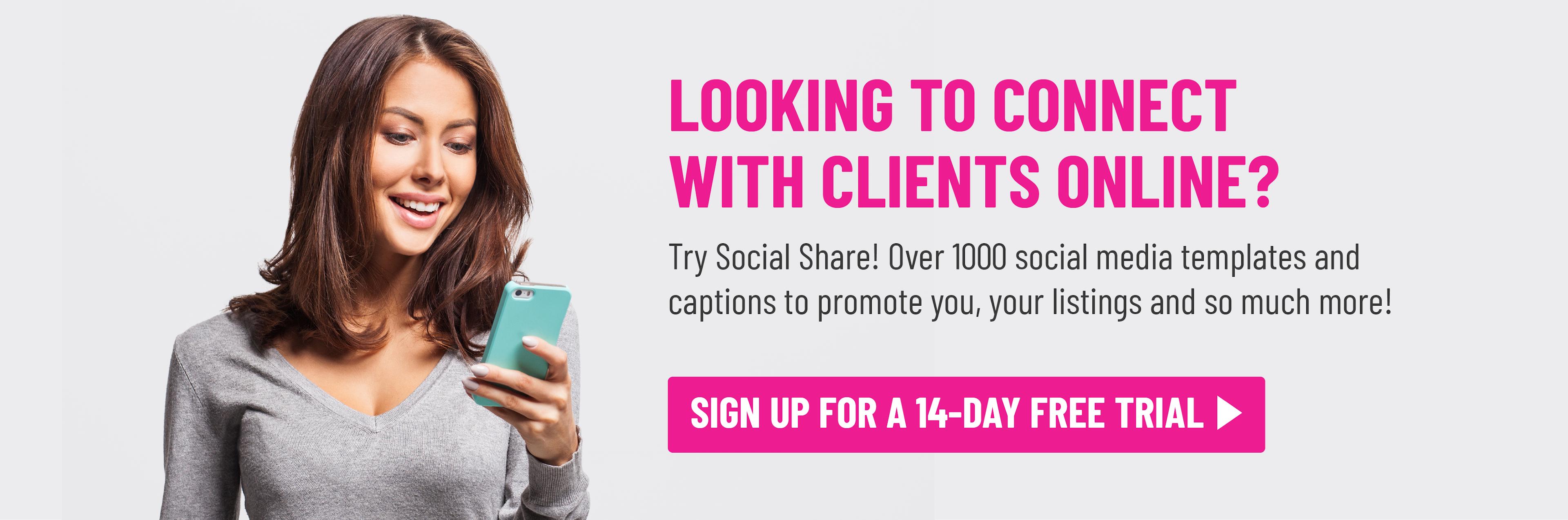 Social Share provides real estate professionals with thousands of social media templates and captions